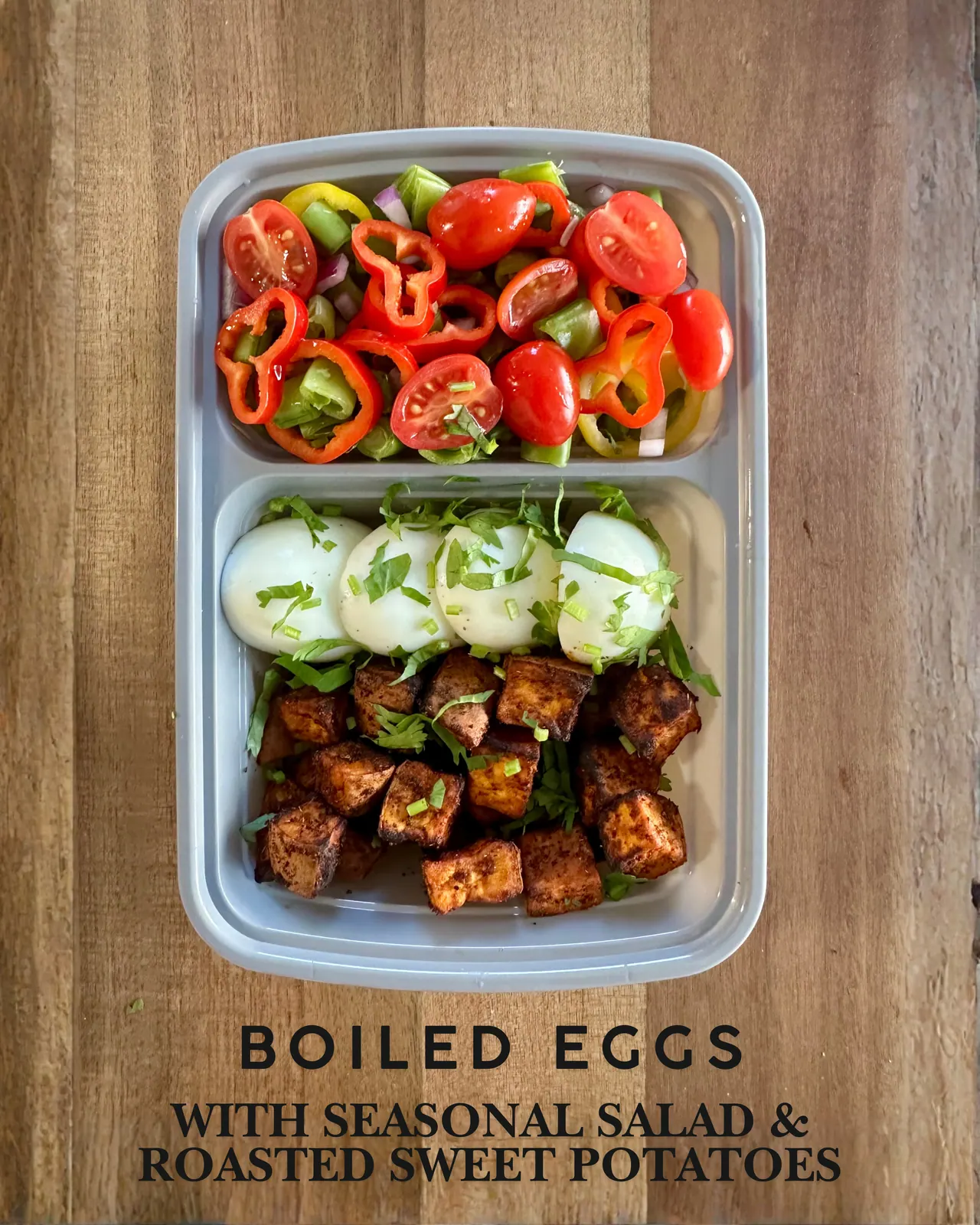 Boiled Eggs with Seasonal Salad
